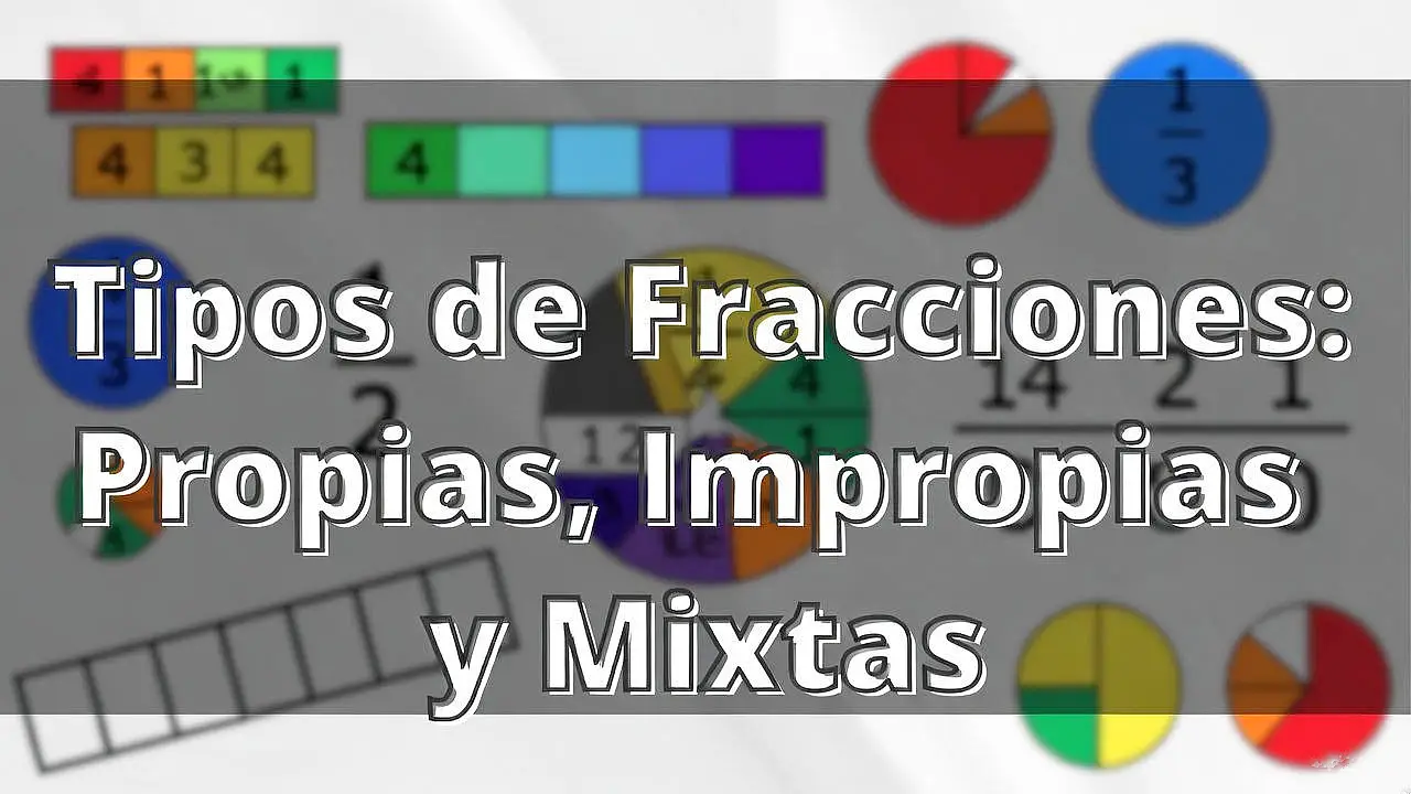 Tipos de Fracciones: Propias, Impropias y Mixtas