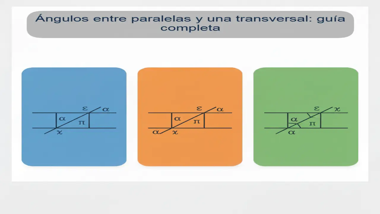 Ángulos entre paralelas y una transversal: guía completa