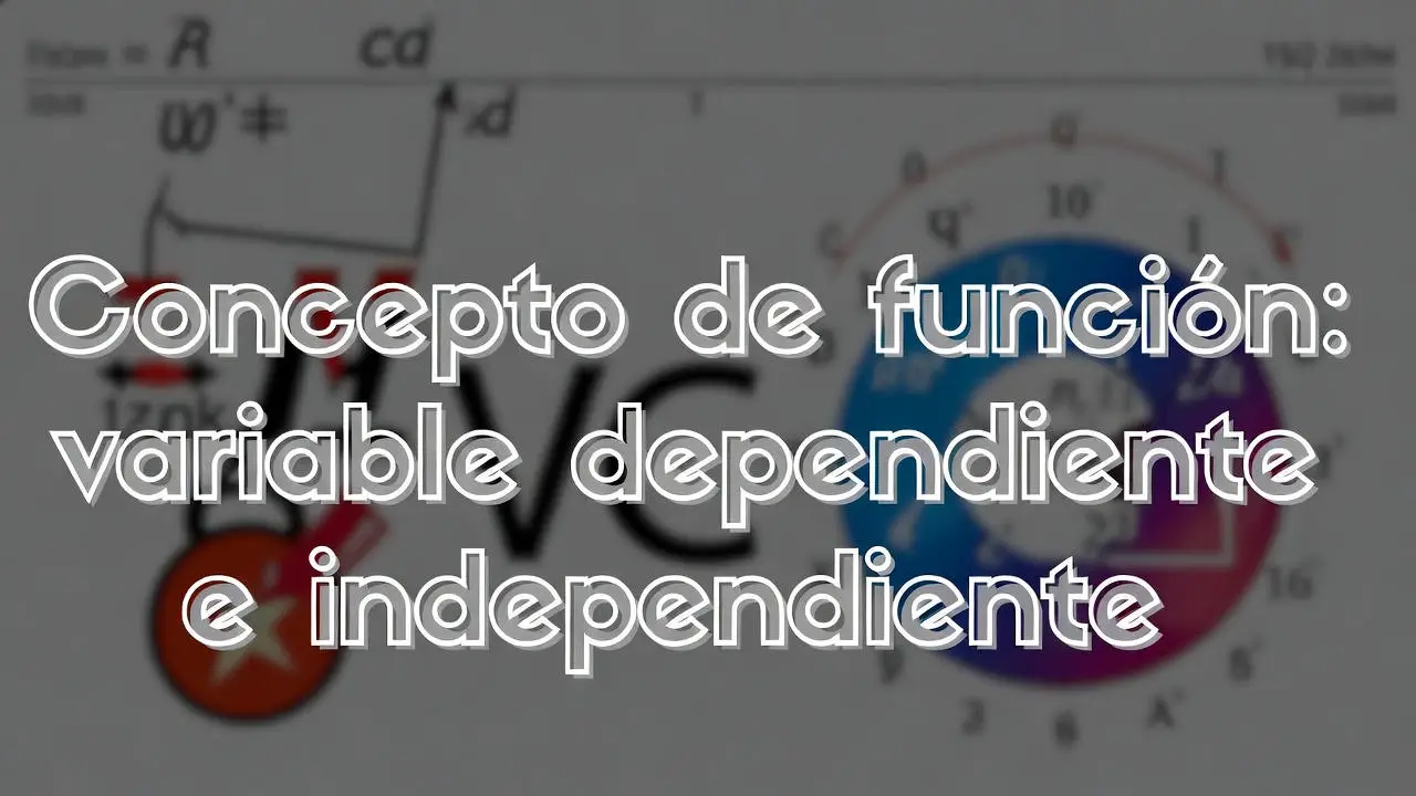 Concepto de función: variable dependiente e independiente