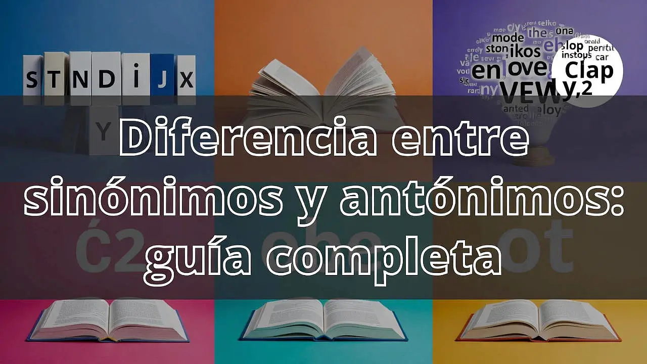 Diferencia entre sinónimos y antónimos: guía completa