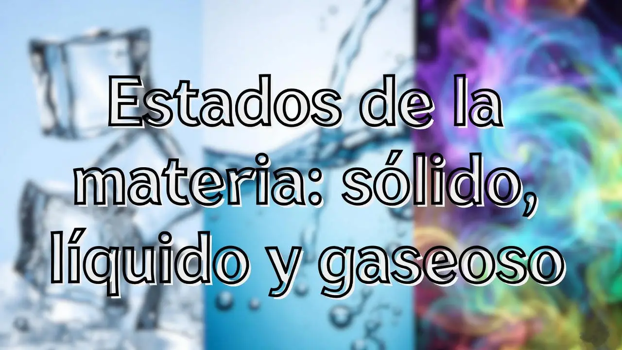 Estados de la materia sólido, líquido y gaseoso