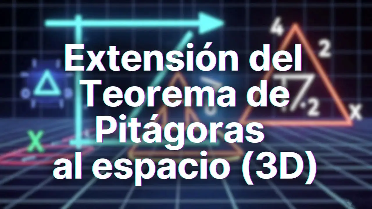 Extensión del Teorema de Pitágoras al espacio (3D)