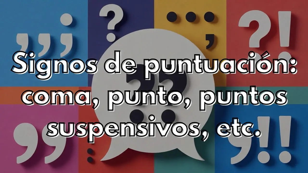 Signos de puntuación: coma, punto, puntos suspensivos, etc.