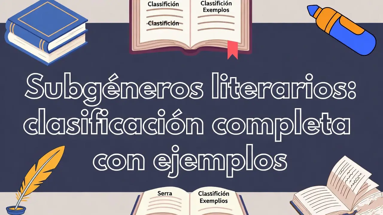 Subgéneros literarios: clasificación completa con ejemplos