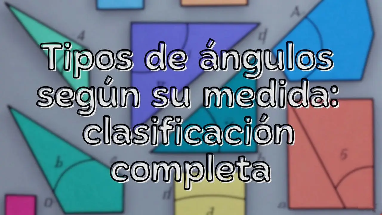 Tipos de ángulos según su medida: clasificación completa