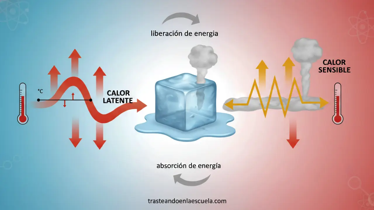 Cambios de estado desde el punto de vista energético: calor latente y sensible
