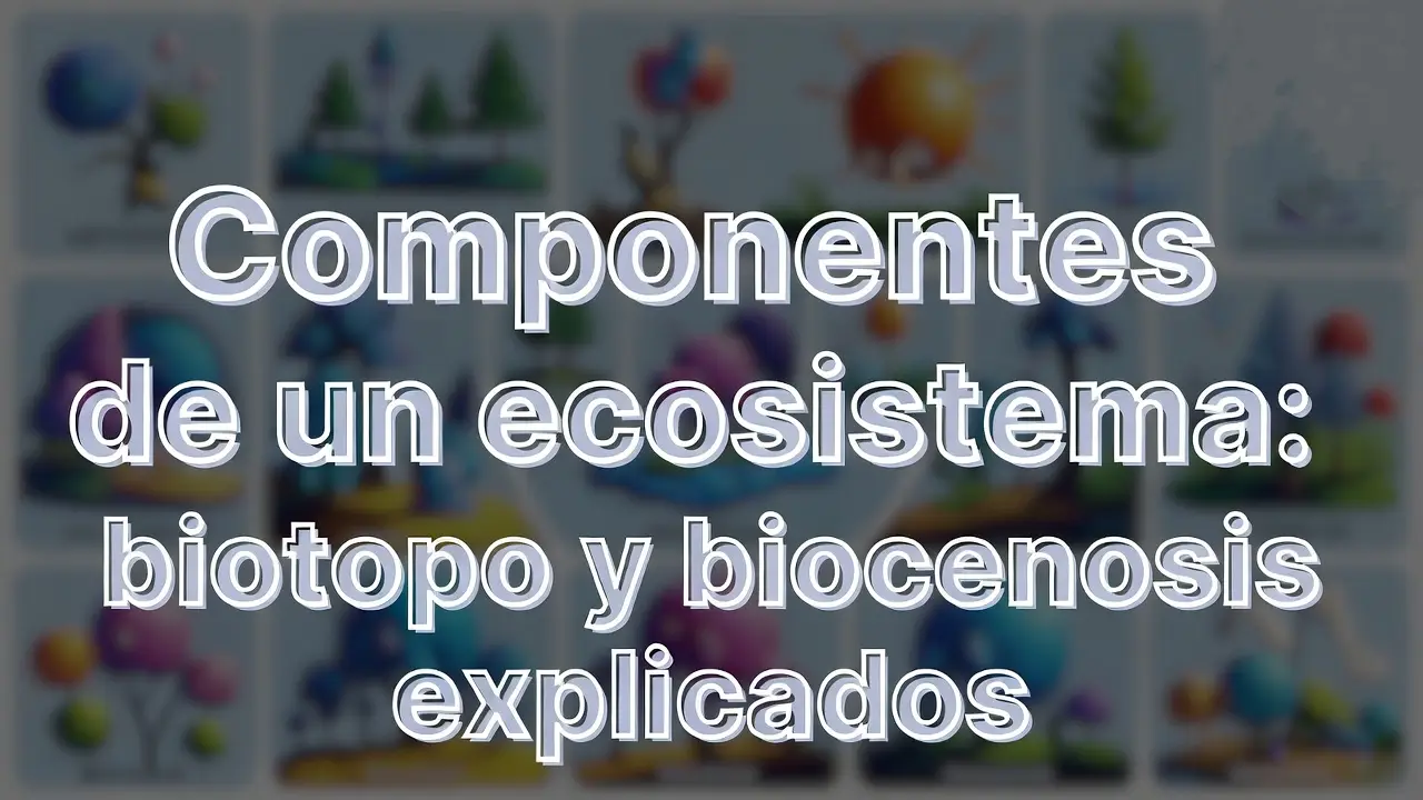 Componentes de un ecosistema: biotopo y biocenosis explicados