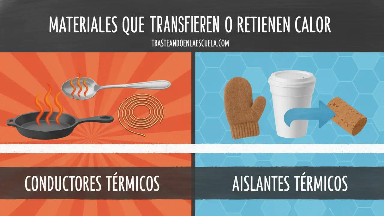 Conductores y aislantes térmicos: materiales que transfieren o retienen calor