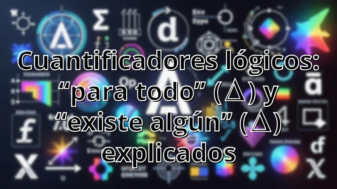 Cuantificadores lógicos: "para todo" (∀) y "existe algún" (∃) explicados