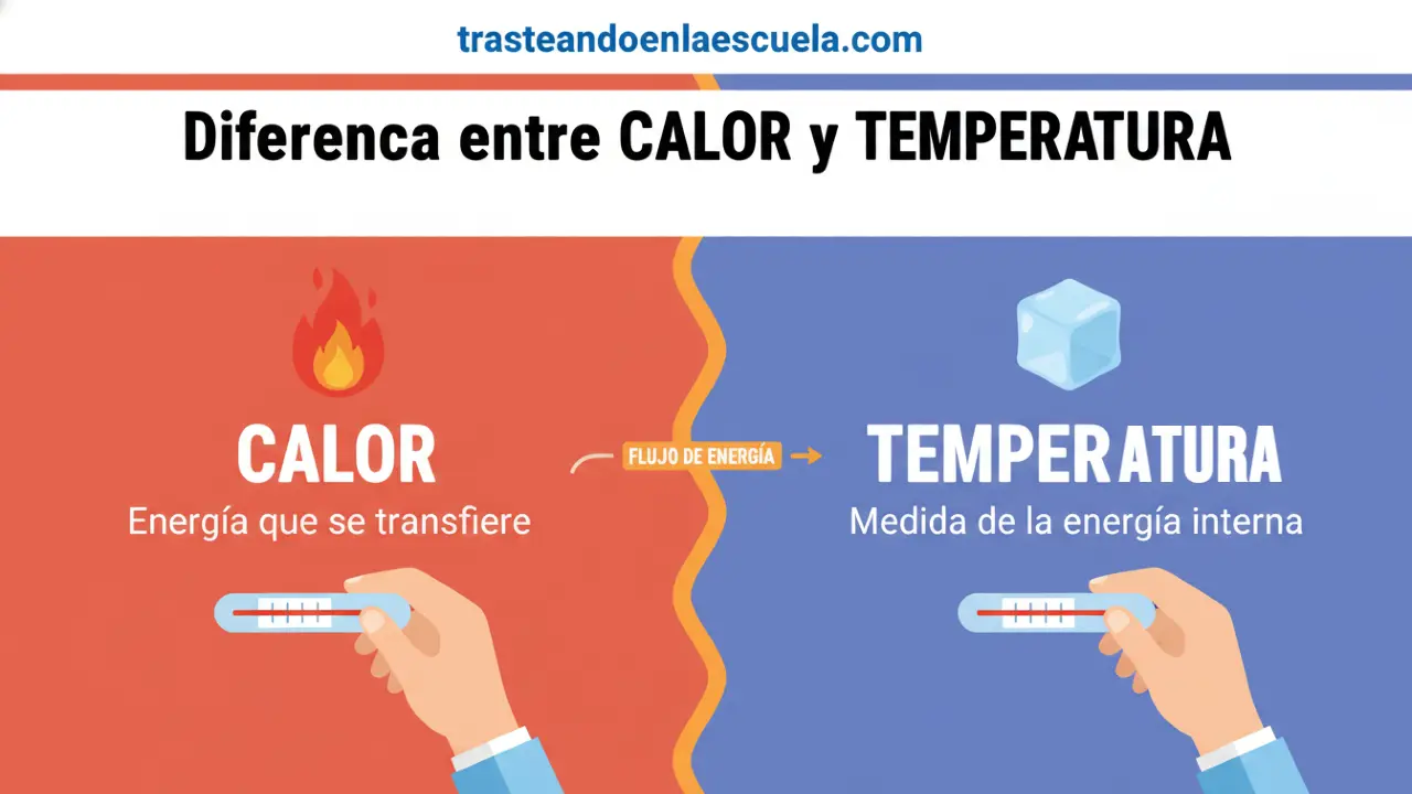 Diferencia entre calor y temperatura: explicación sencilla con ejemplos