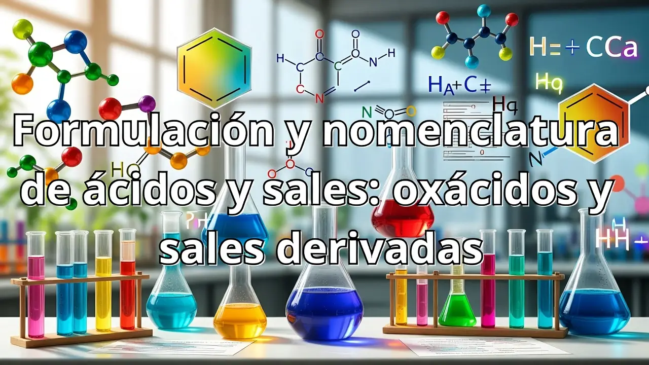 Formulación y nomenclatura de ácidos y sales: oxácidos y sales derivadas