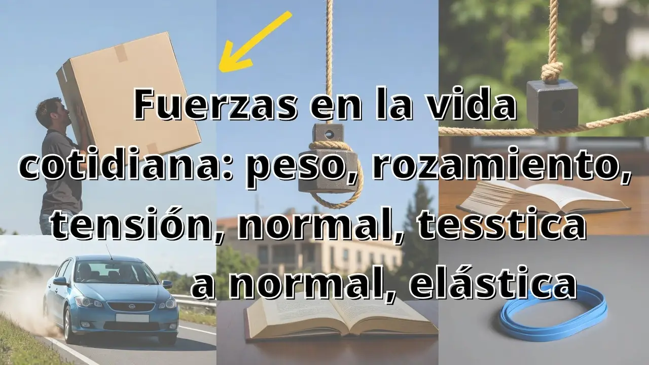 Fuerzas en la vida cotidiana: peso, rozamiento, tensión, normal, elástica