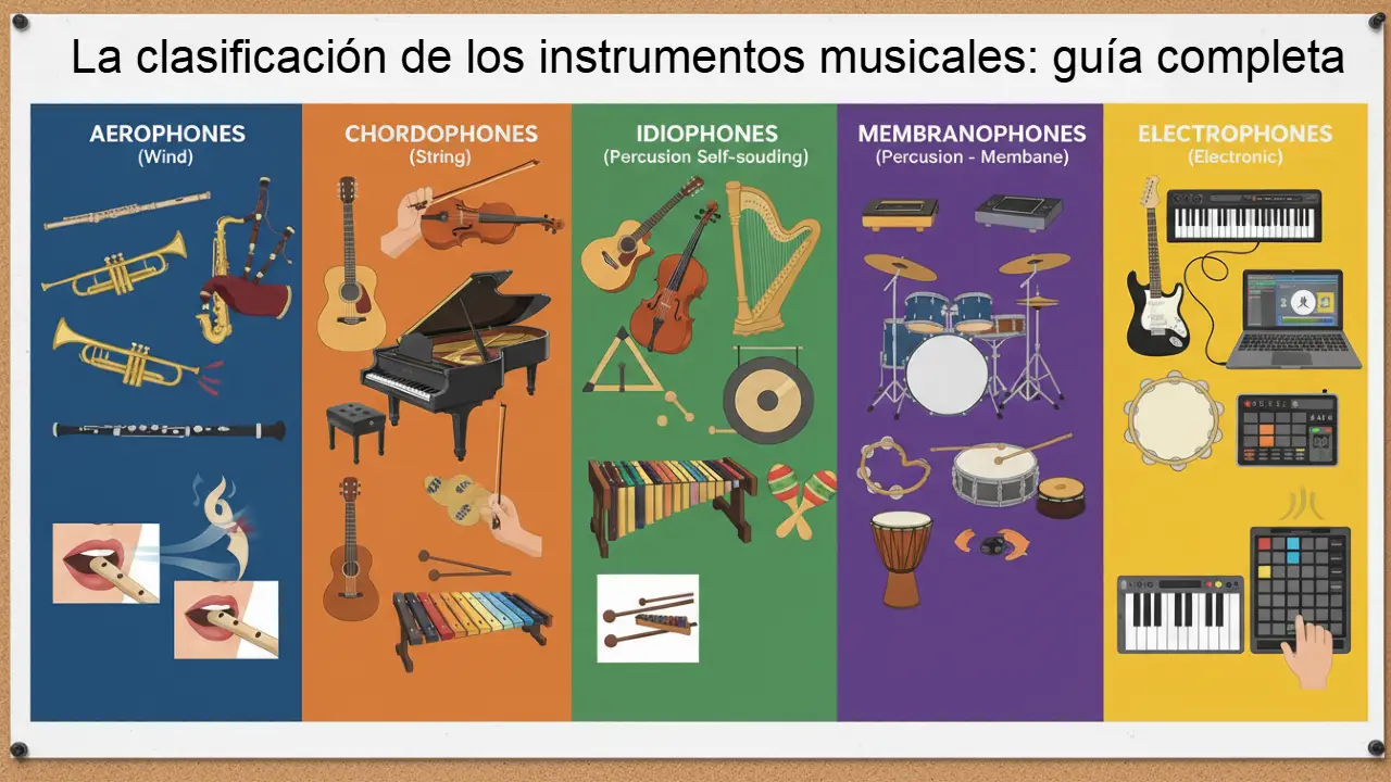 La clasificación de los instrumentos musicales: guía completa