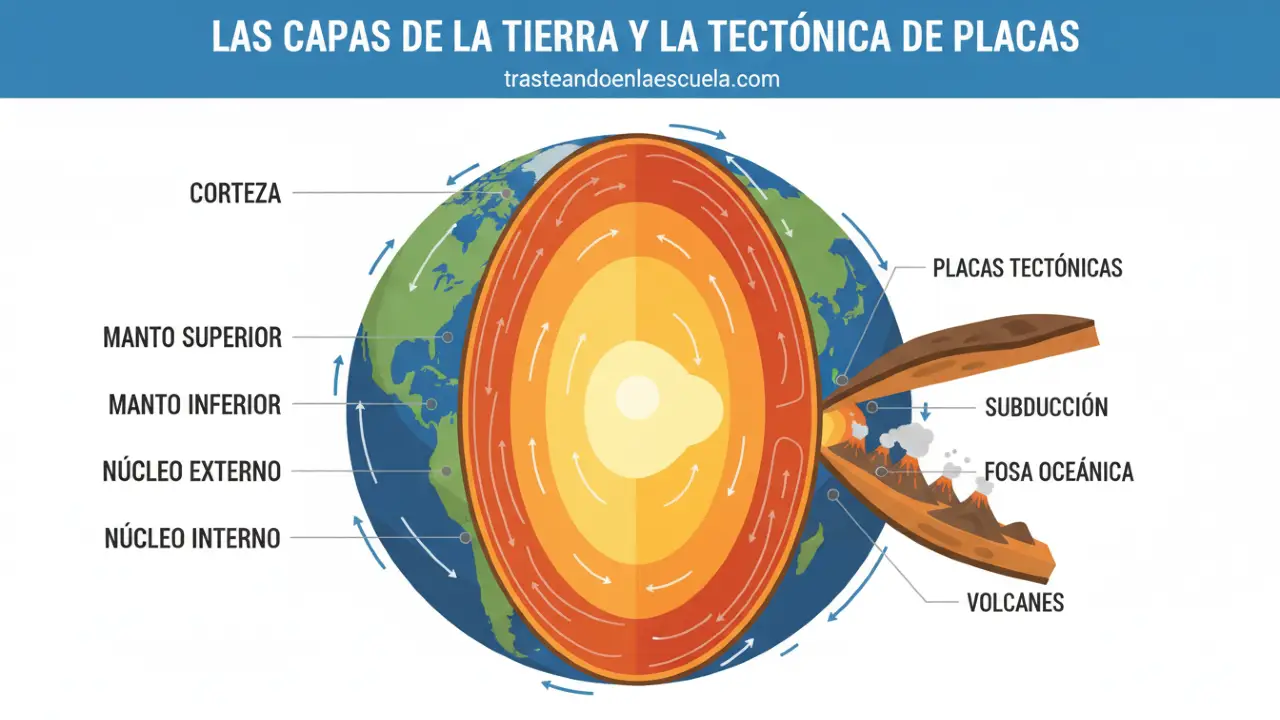 Las capas de la Tierra y la tectónica de placas