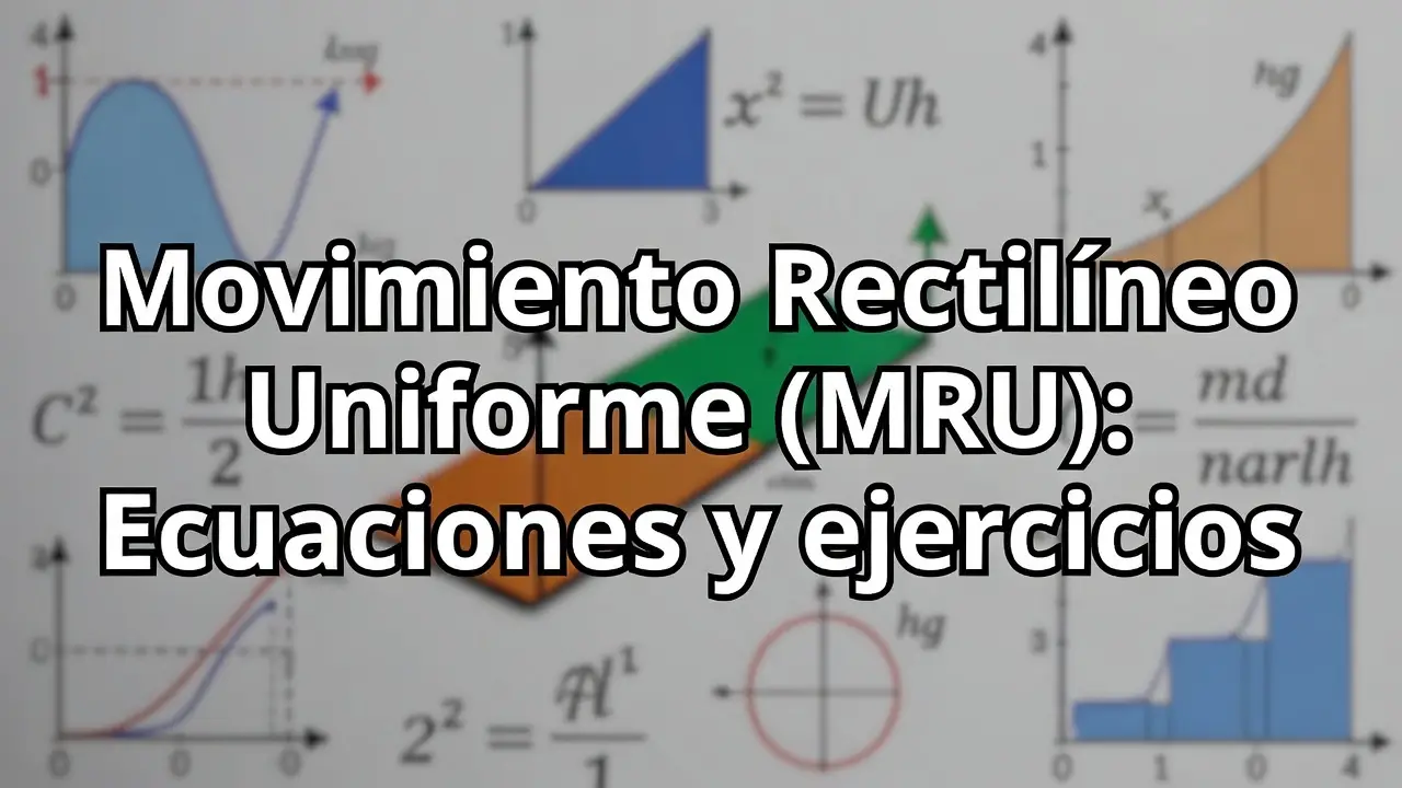 Movimiento Rectilíneo Uniforme (MRU): Ecuaciones y ejercicios