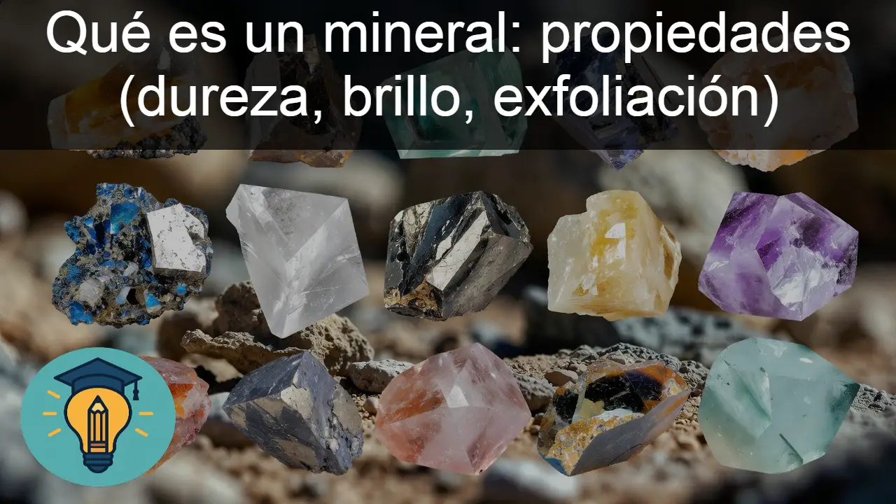 Qué es un mineral: propiedades (dureza, brillo, exfoliación)