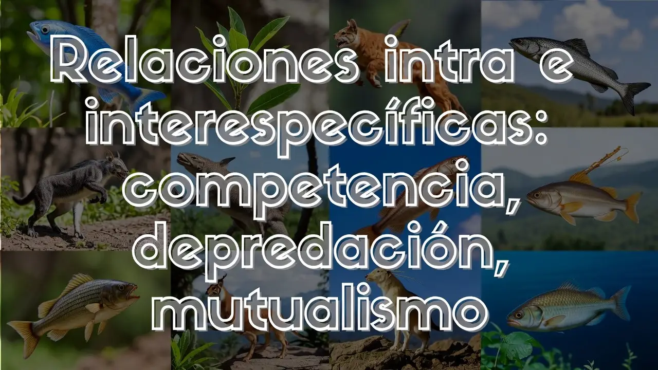 Relaciones intra e interespecíficas: competencia, depredación, mutualismo