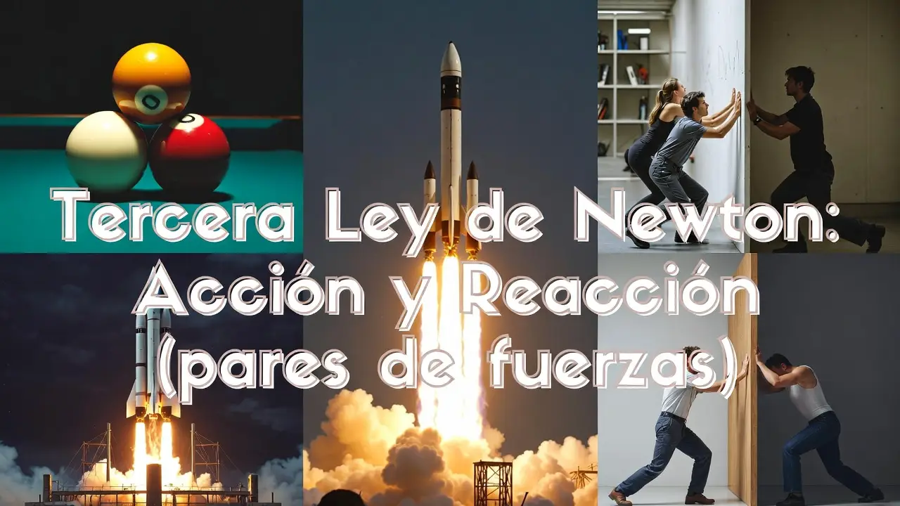 Tercera Ley de Newton: Acción y Reacción (pares de fuerzas)