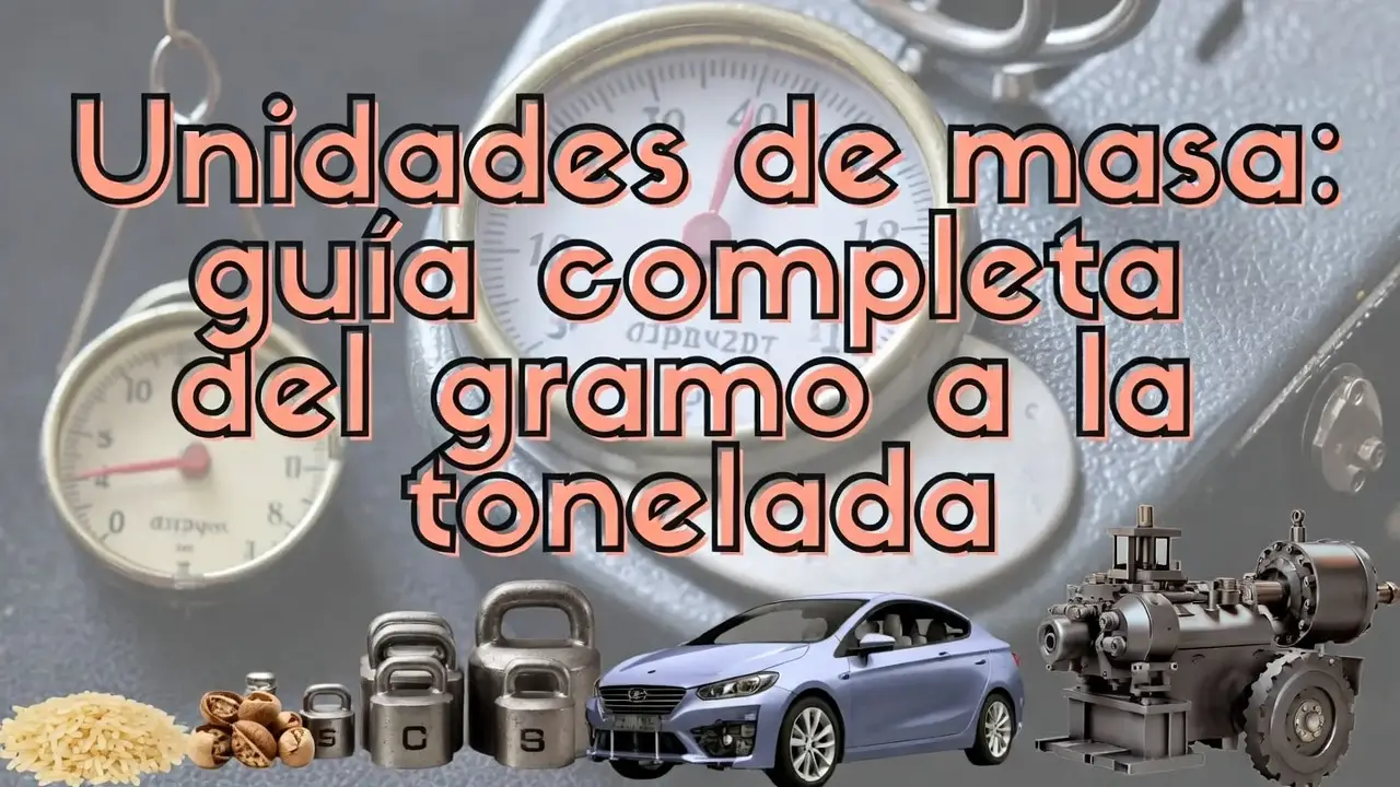 Unidades de masa: guía completa del gramo a la tonelada