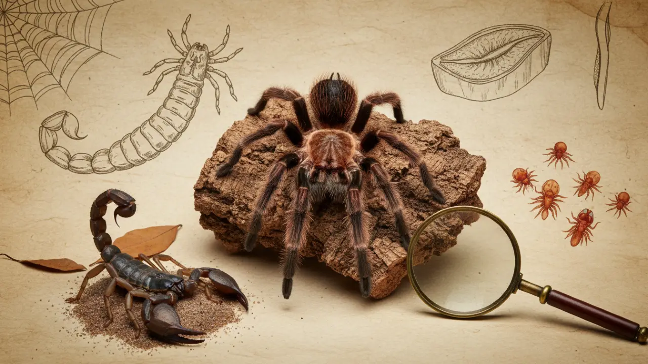 Arácnidos: arañas, escorpiones y ácaros