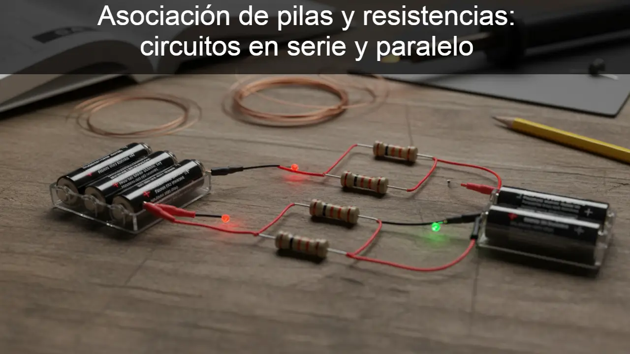 Asociación de pilas y resistencias: circuitos en serie y paralelo