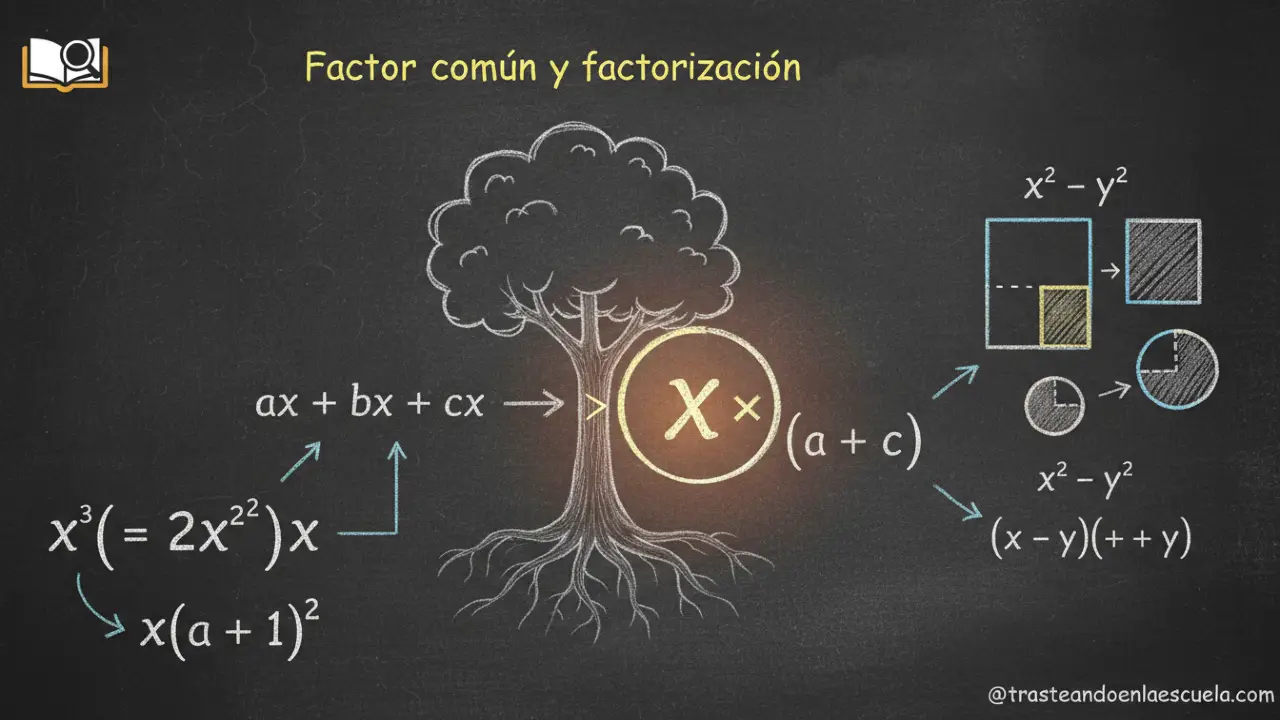 Factor común y factorización de polinomios
