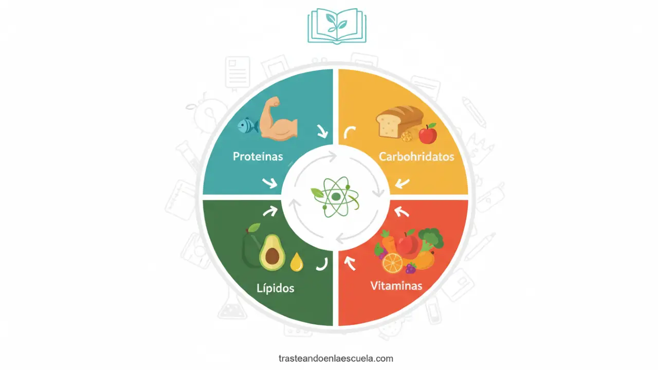 Los nutrientes esenciales: proteínas, carbohidratos, lípidos y vitaminas