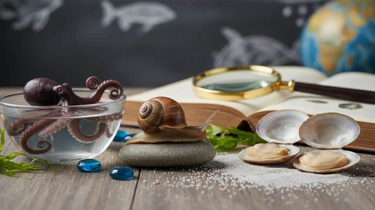 Moluscos: caracoles, pulpos y almejas