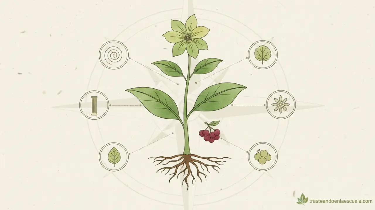 Partes de una planta: guía completa de raíz, tallo, hojas, flores y frutos