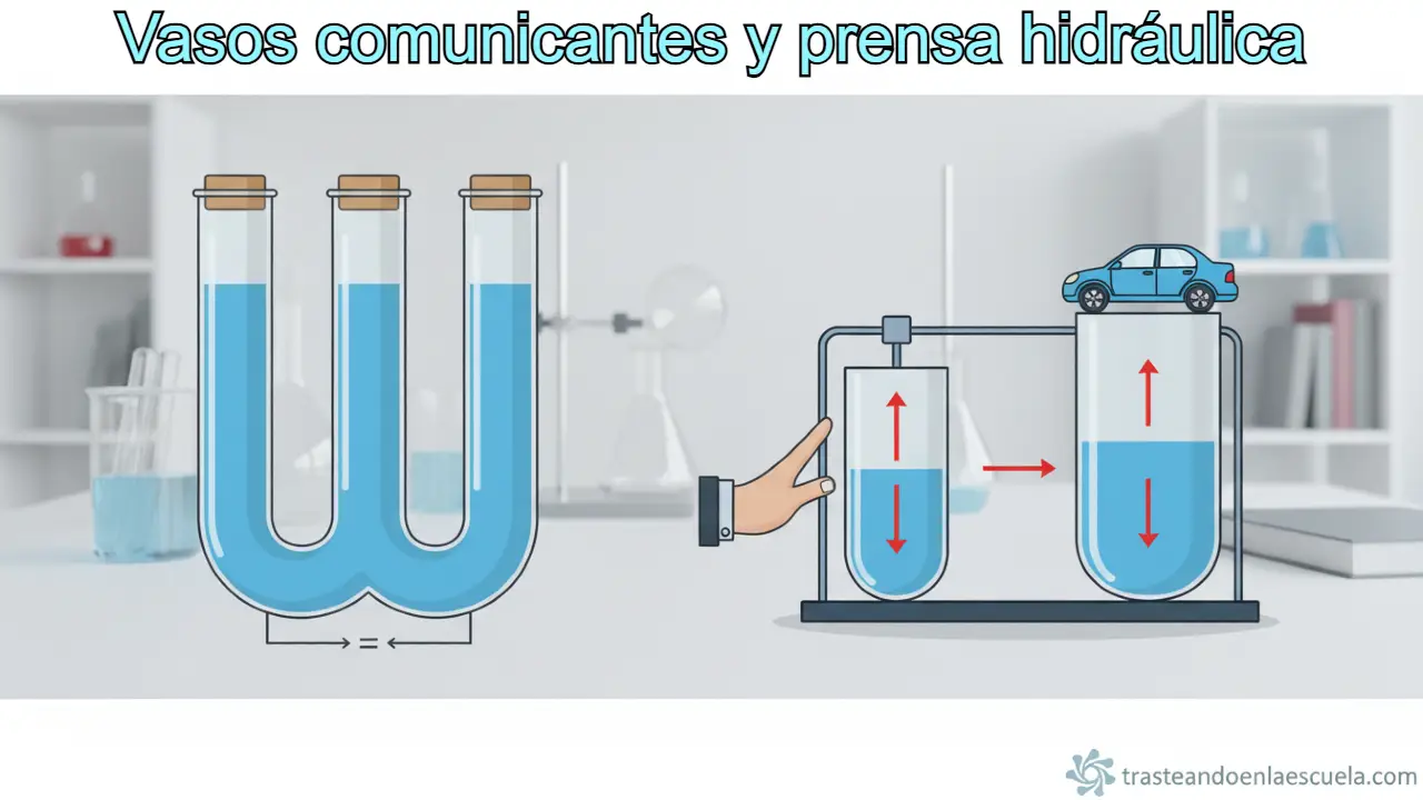 Vasos comunicantes y prensa hidráulica