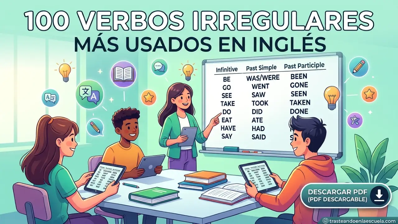 100 verbos irregulares más usados (PDF)