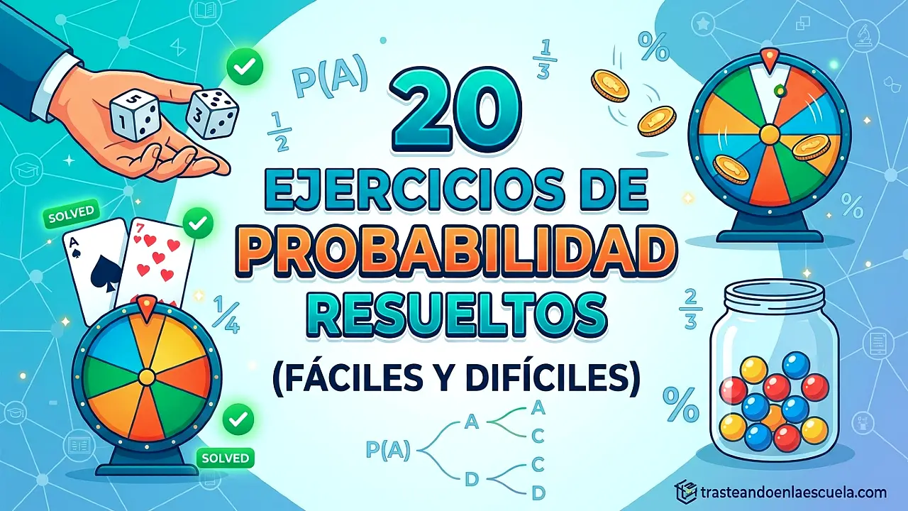 20 ejercicios de probabilidad resueltos (fáciles y difíciles)