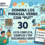 30 Phrasal Verbs con PUT: lista completa, ejemplos y PDF descargable