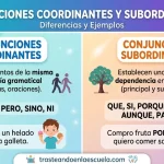 Conjunciones coordinantes y subordinantes: diferencias y ejemplos