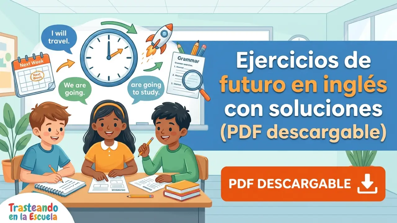 Ejercicios de futuro en inglés con soluciones (PDF descargable)