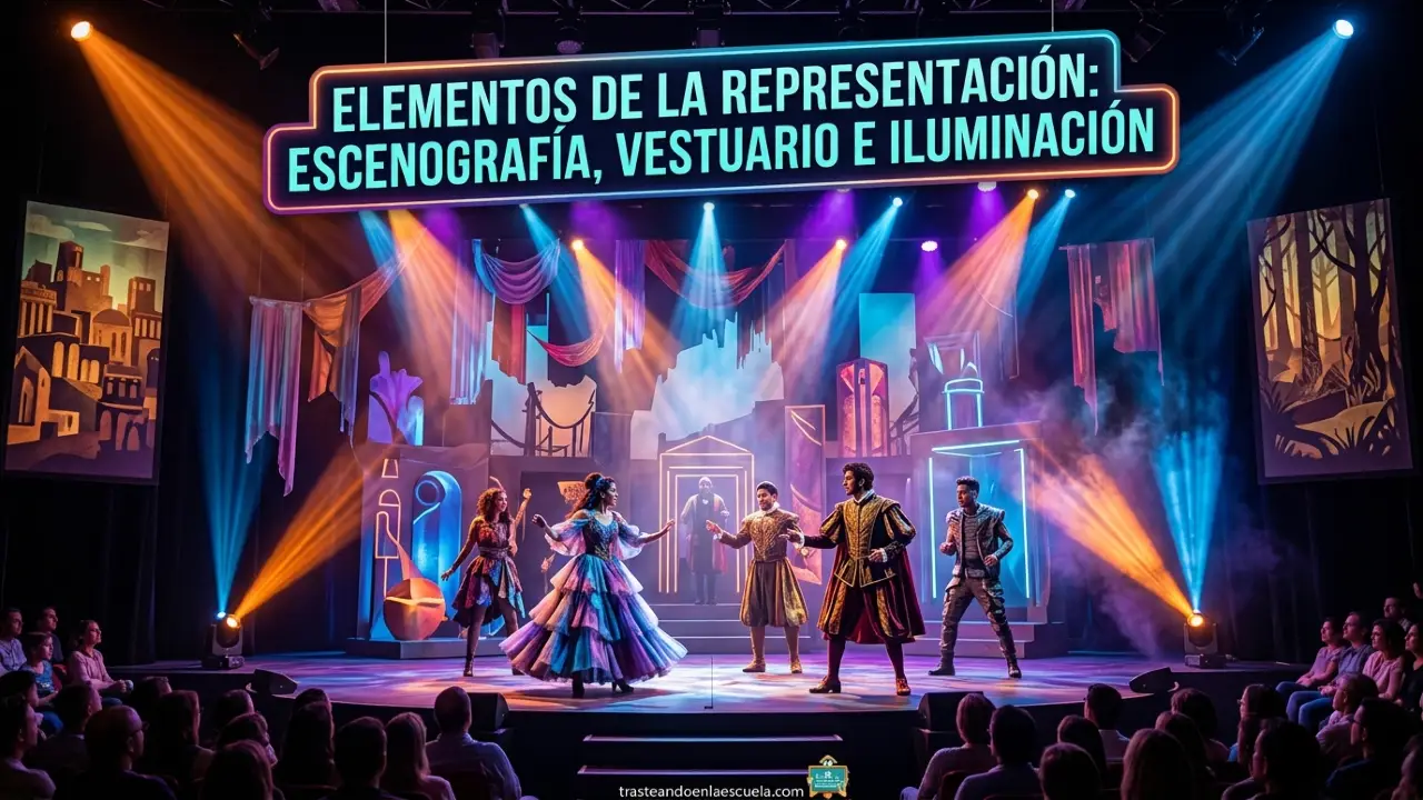 Elementos de la representación: escenografía, vestuario e iluminación