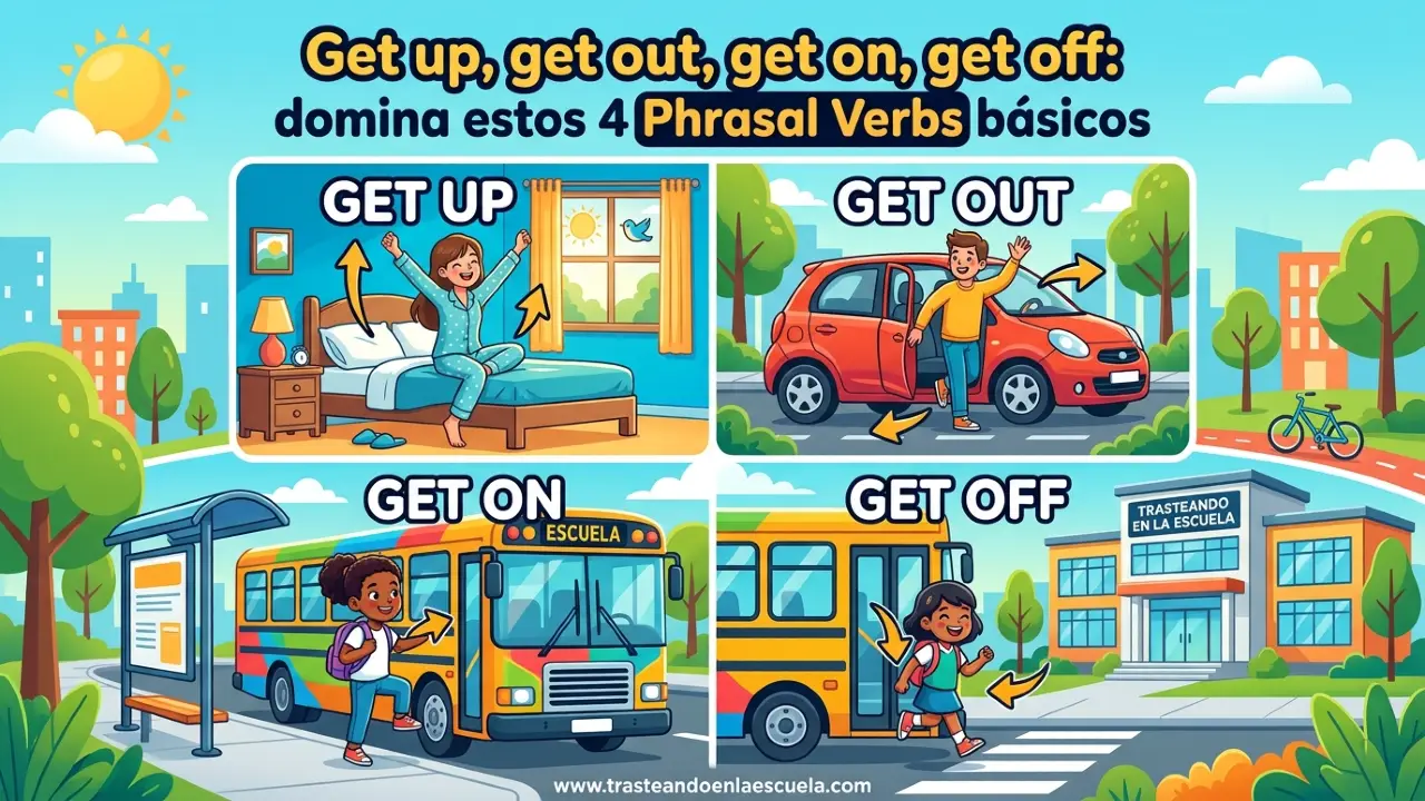 Get up, get out, get on, get off: domina estos 4 phrasal verbs básicos