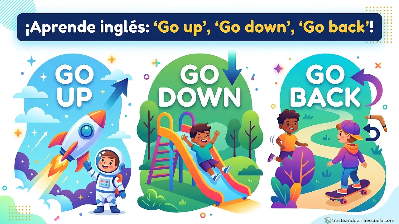 Go up, go down, go back: significados, usos y ejemplos en inglés