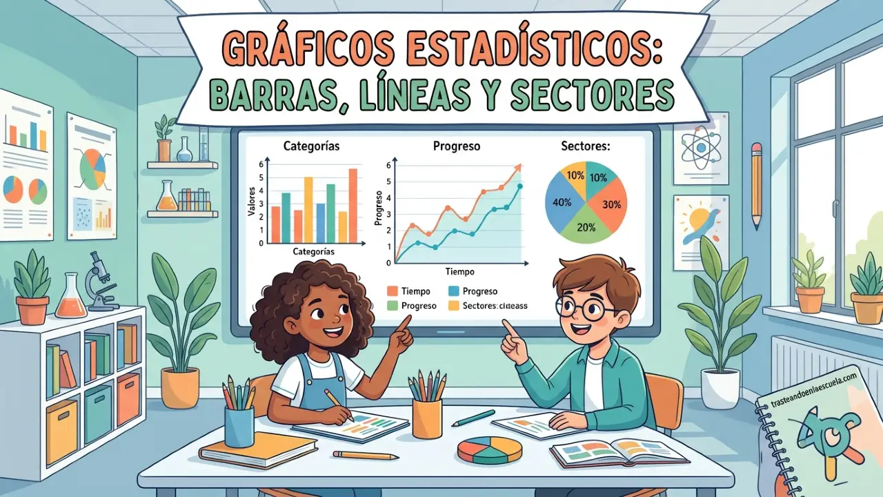 Gráficos estadísticos: barras, líneas y sectores