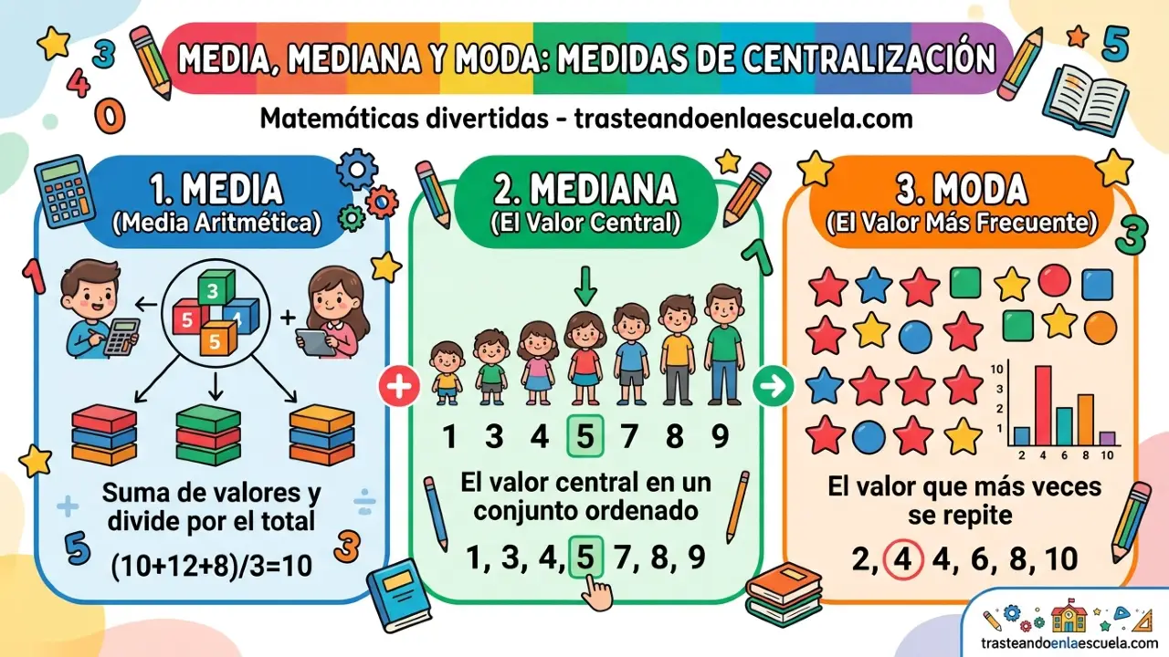 Media, mediana y moda: medidas de centralización