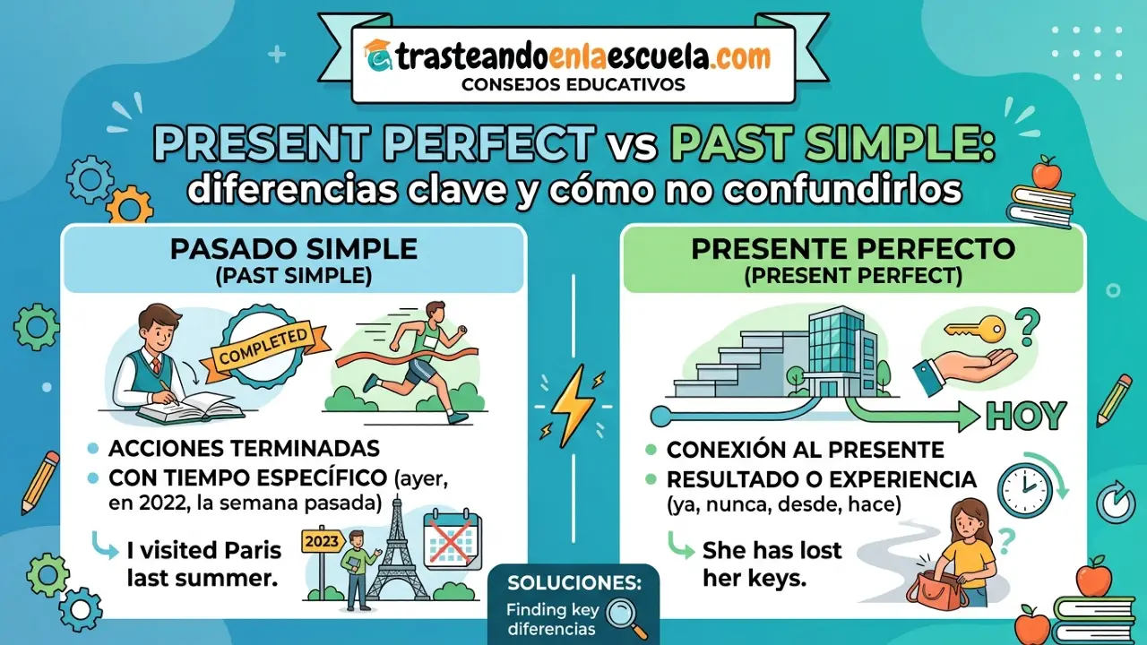 Present Perfect vs Past Simple: diferencias clave y cómo no confundirlos
