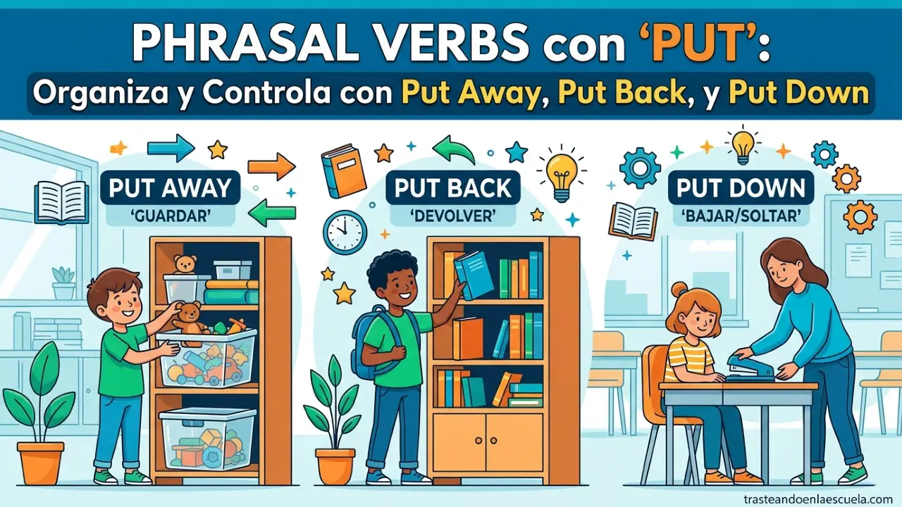 Put away, put back y put down: ordena y controla con estos phrasal verbs