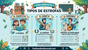 Tipos de estrofas: cuarteto, soneto, romance - Guía completa