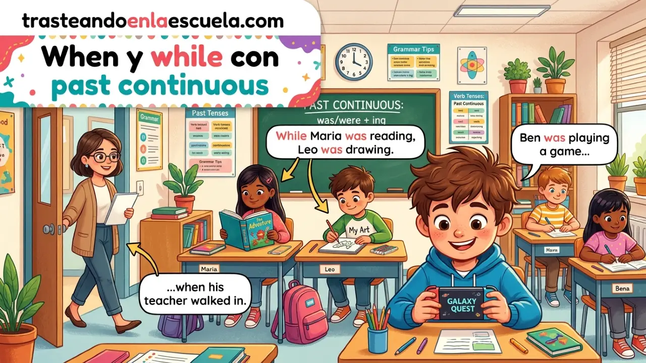 When y while con past continuous