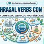 25 phrasal verbs con TURN: lista completa, ejemplos y PDF descargable