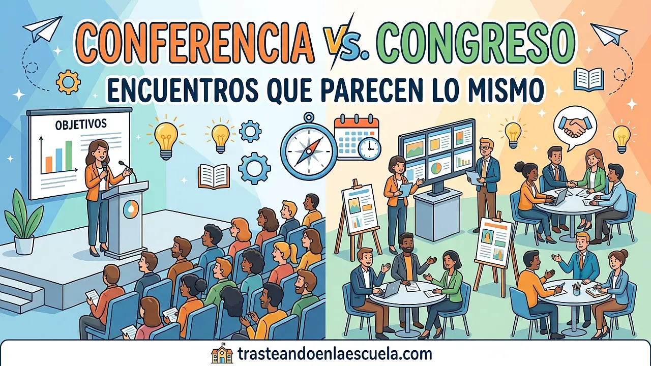 Conferencia vs conference: reuniones que parecen iguales