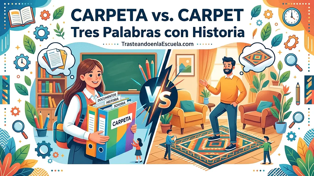 Carpeta vs folder vs carpet: tres palabras con historia