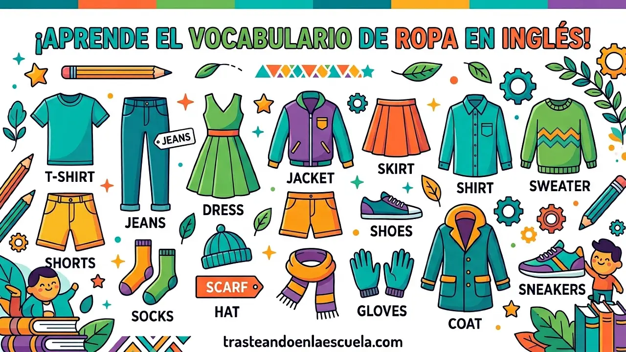 Clothes en inglés: vocabulario completo de prendas de vestir