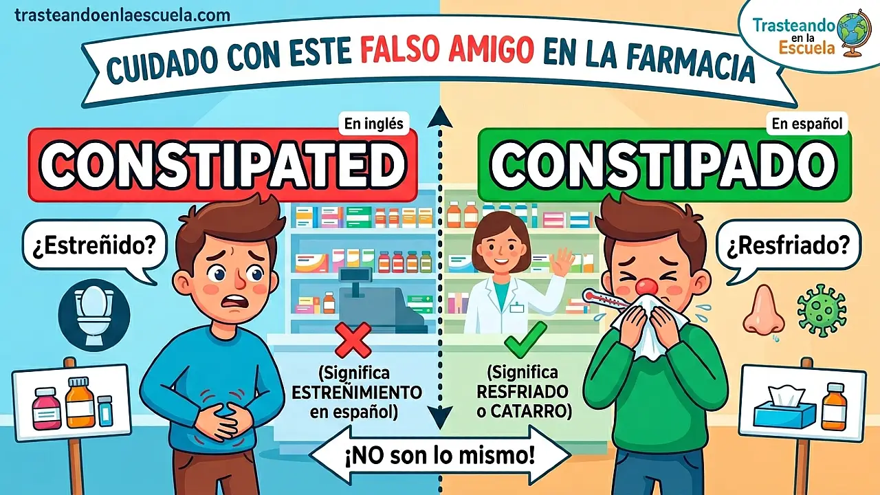 Constipated vs constipado: el falso amigo de la farmacia