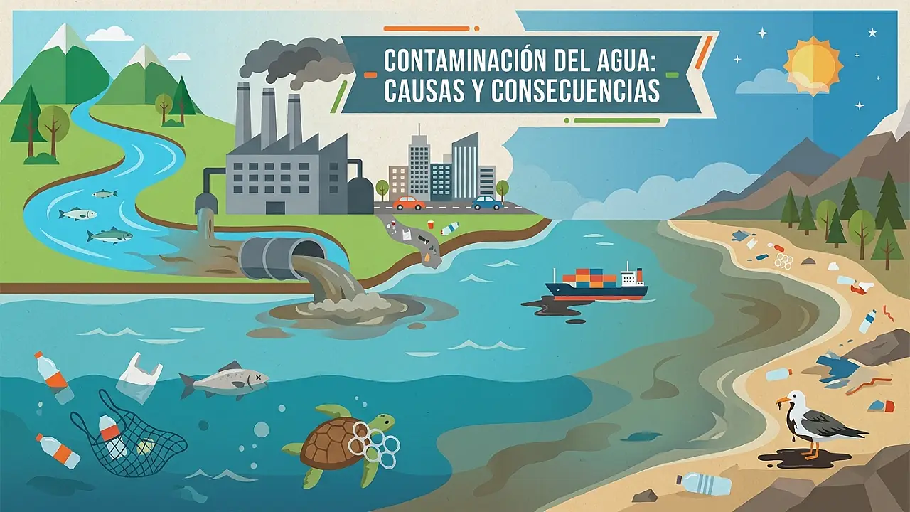 Contaminación del agua: causas, consecuencias en ríos y océanos